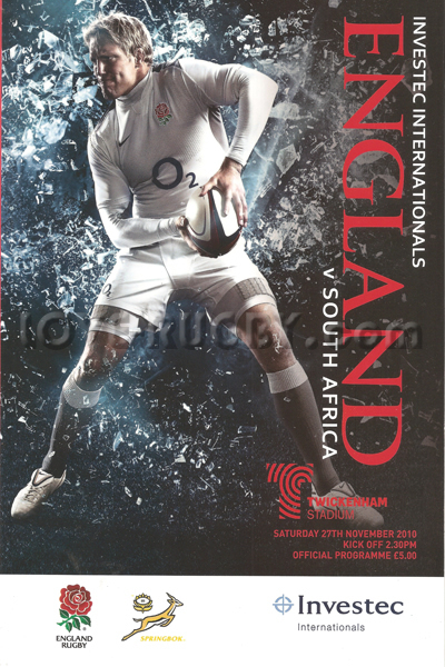 2010 England v South Africa  Rugby Programme